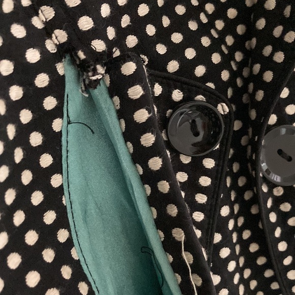 Polka dot trench coat. Armor Jeans. Size XL. - Picture 3 of 8